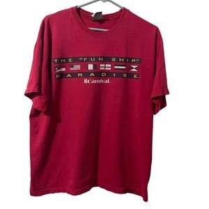Vintage Gear‎ For Sports Shirt Men Large Red Carnival USA Lightweight Casual Tee